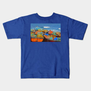 Colorful boats Kids T-Shirt